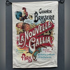 Large French “La Nouvelle Gallia” Cotton Tea Towel